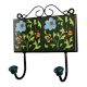 Forest Green Sky Blue Floral Tiles Hooks